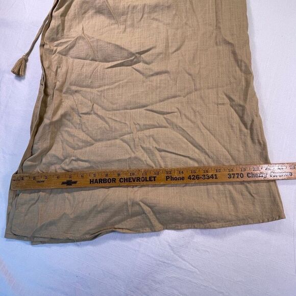 JMP The Label Tan Rayon Blend High Waisted Buttoned Wide Leg Pants Medium - Picture 10 of 11